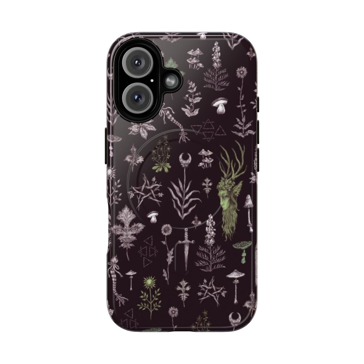 Magnetic tough phone case with a whimsical floral and faerie-inspired design, perfect for nature and fantasy enthusiasts.