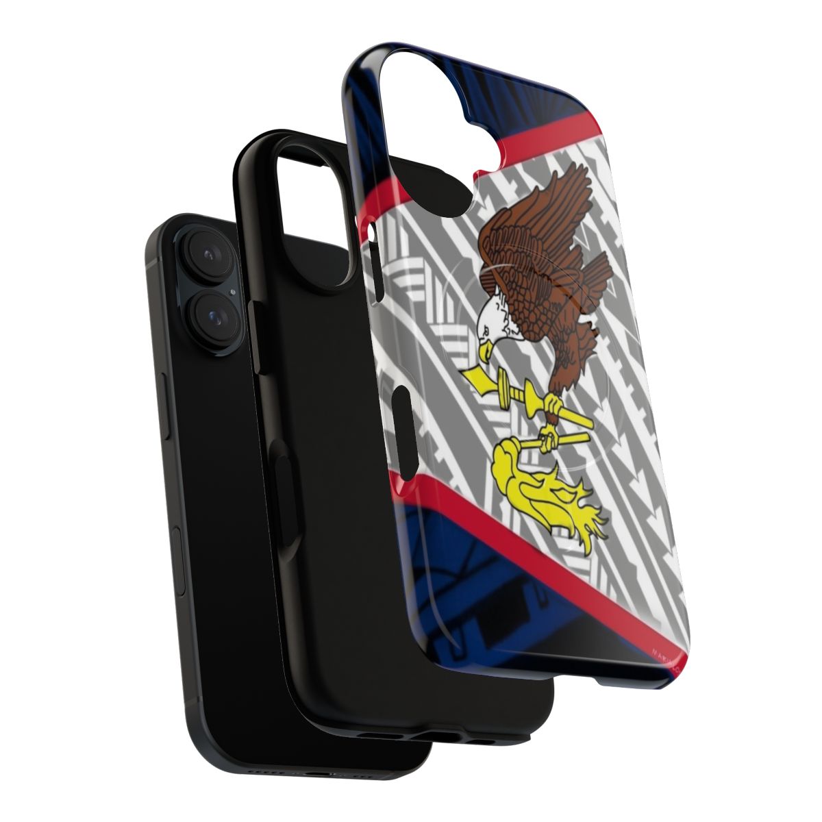 Vibrant American Samoa tribal flag graphic on a durable phone case for Galaxy smartphones - Layers