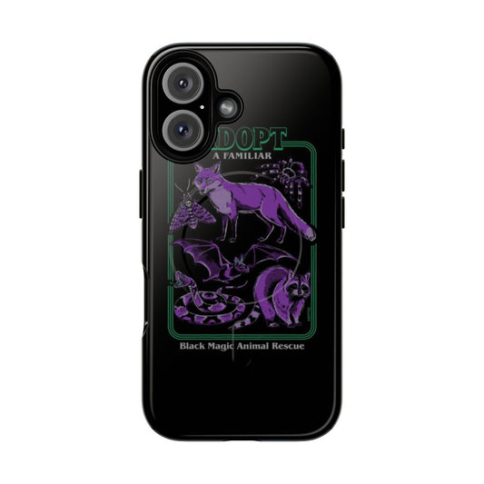 Retro vintage horror occult phone case featuring various supernatural elements