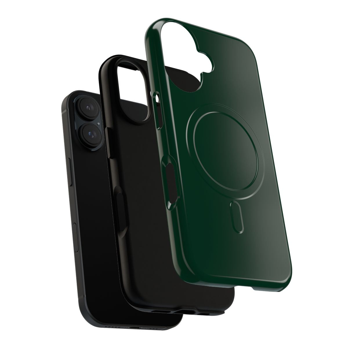 Deep emerald green minimalist phone case for [Device] - Layers