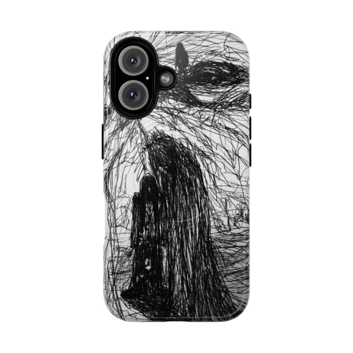 Raven-themed magnetic tough phone case with dark, mystical design