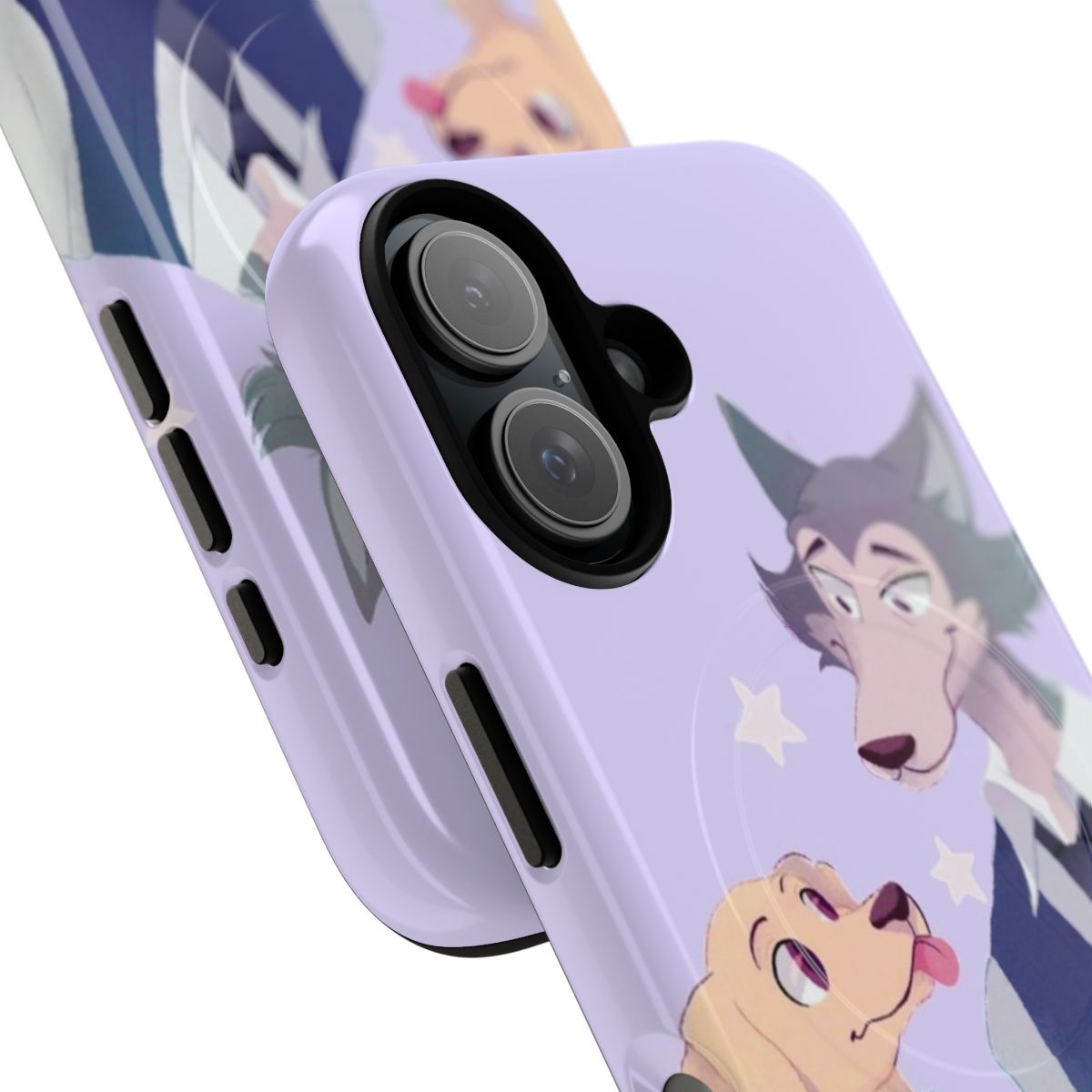 Magnetic Tough Phone Case with Beastars Wolf and Furry Character Design - Detail