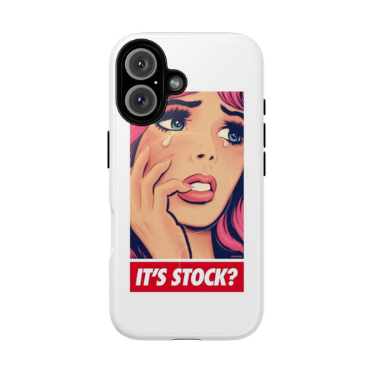 A durable and stylish Pinkie-inspired magnetic phone case with a comic vector design.