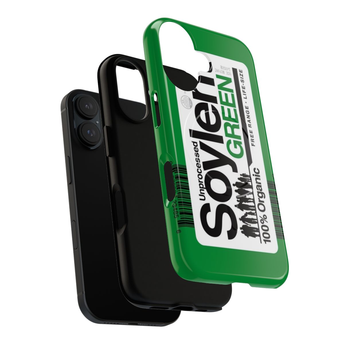 Soylent Green-themed magnetic and tough phone case with futuristic, dystopian design - Layers