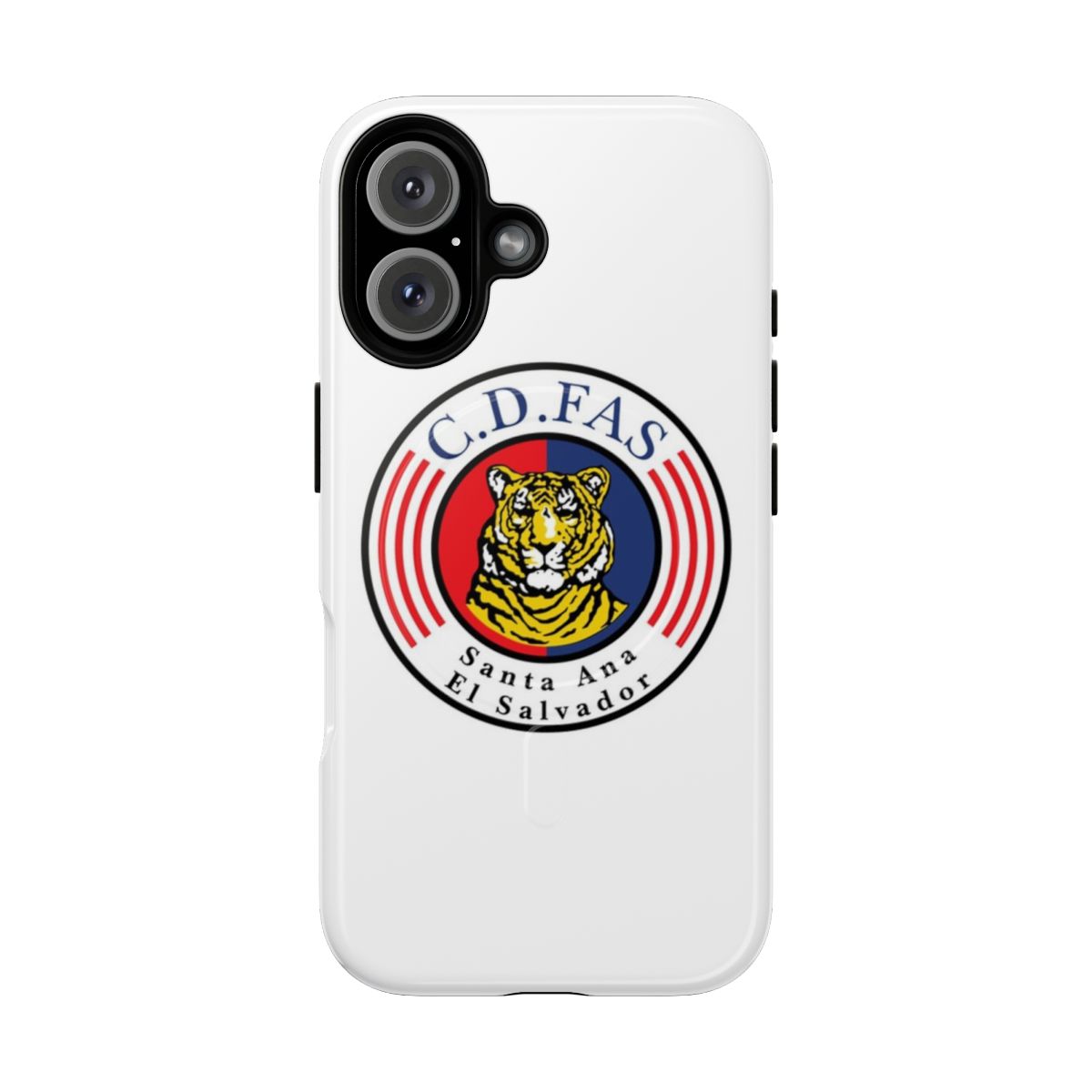 Magnetic tough phone case featuring the Santa Ana Futbol Club logo and colors