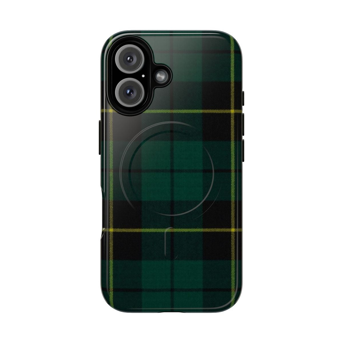 Magnetic phone case with a vibrant Scottish tartan pattern design