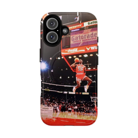 Magnetic tough phone case with Michael Jordan graphic