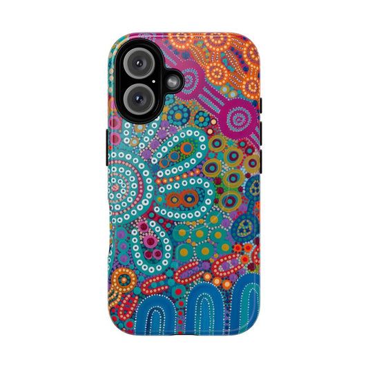 Durable phone case featuring Kimberley Aboriginal art design