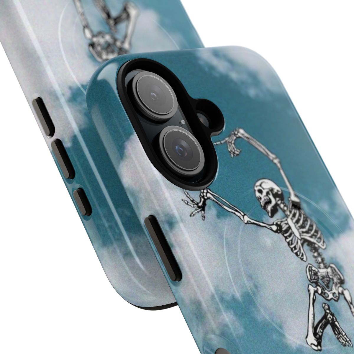 Skull dancing in the sky on a magnetic tough phone case - Detail