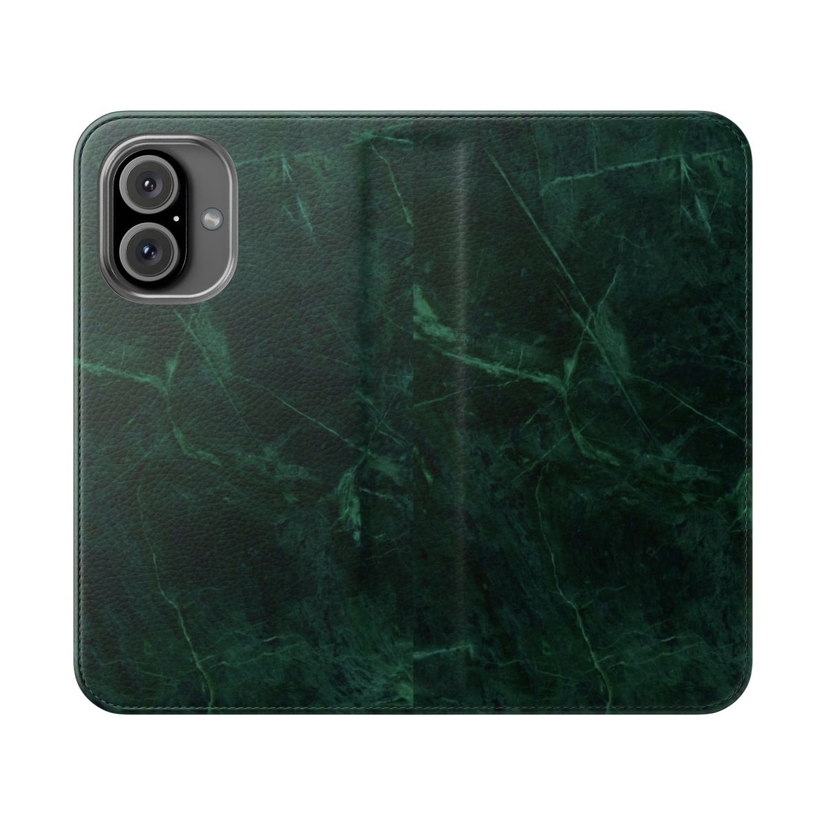 Green marble pattern flip cover phone case