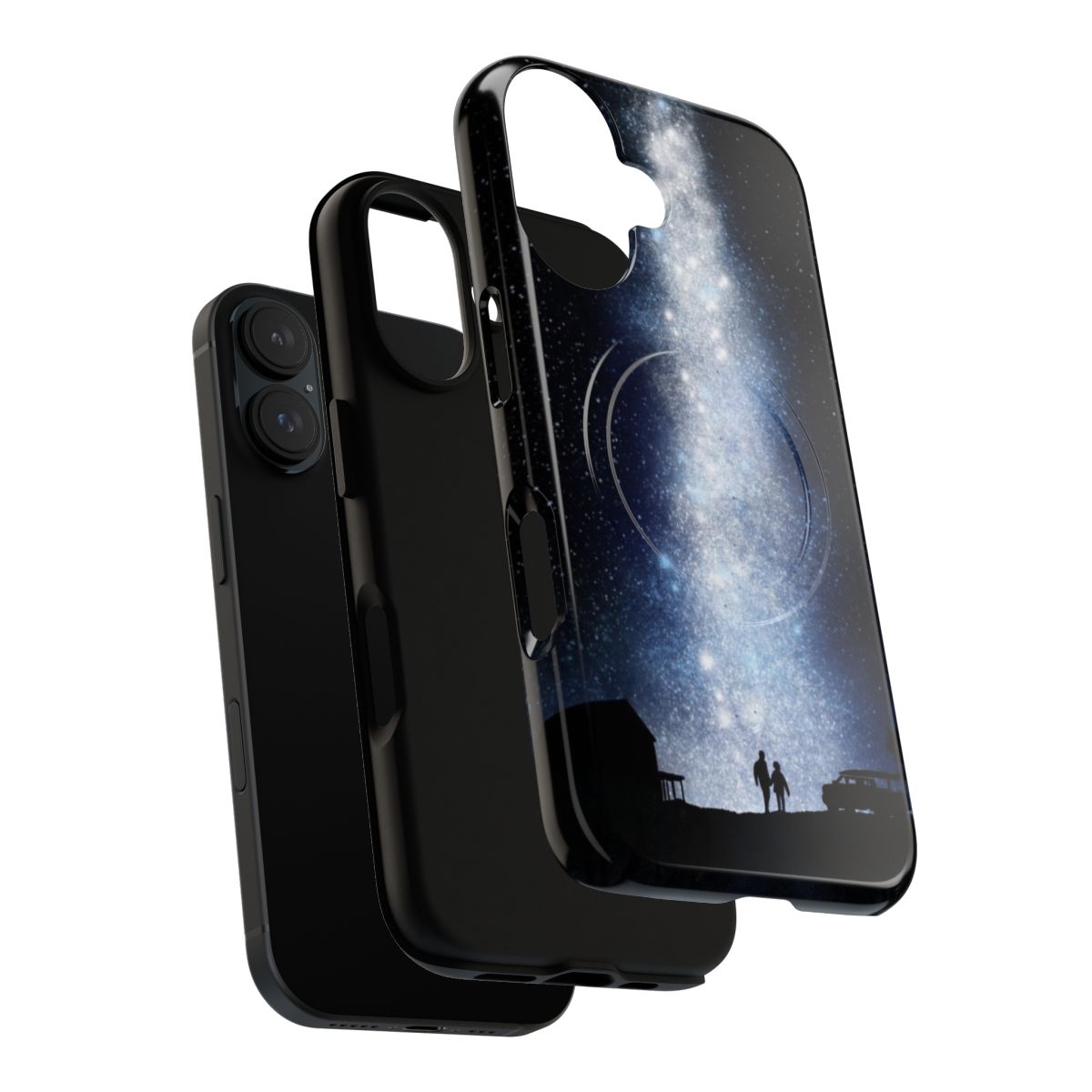 Interstellar-themed magnetic phone case with galaxy design - Layers