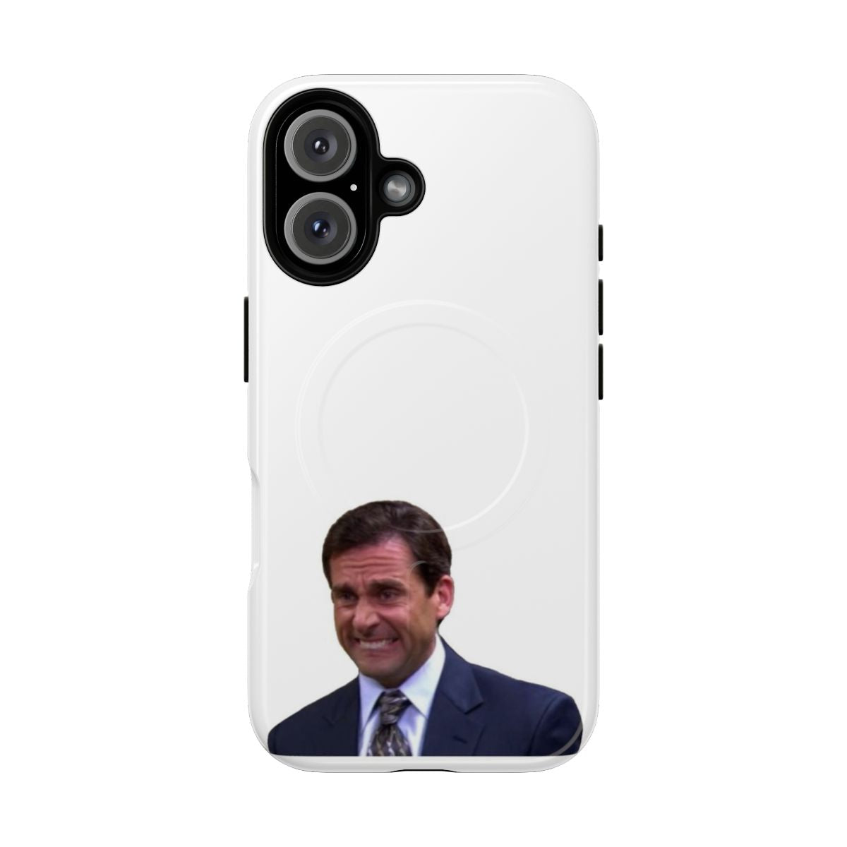 Magnetic tough phone case featuring a Michael Scott quote from The Office