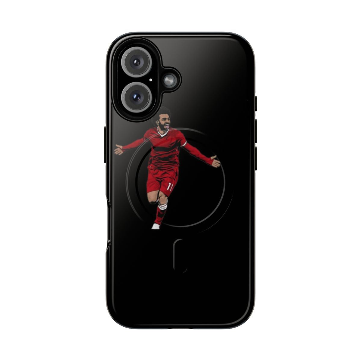 A durable and stylish phone case featuring the image of Liverpool FC footballer Mohamed Salah.