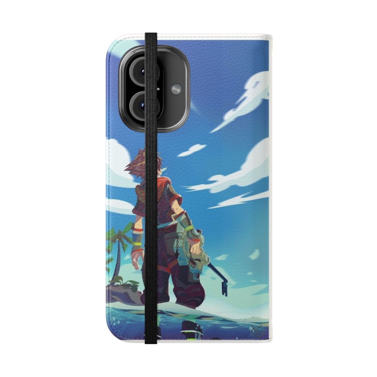 Sora from Kingdom Hearts 3 on a phone case - Folded Front