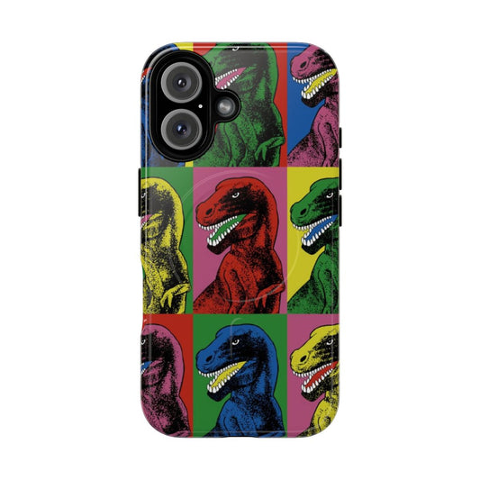 Colorful dinosaur pop art phone case