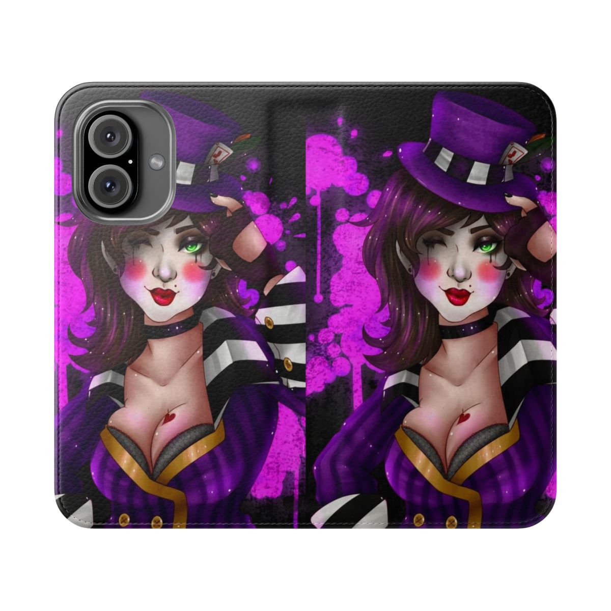 Miss Moxxi inspired phone case cover in purple and black color