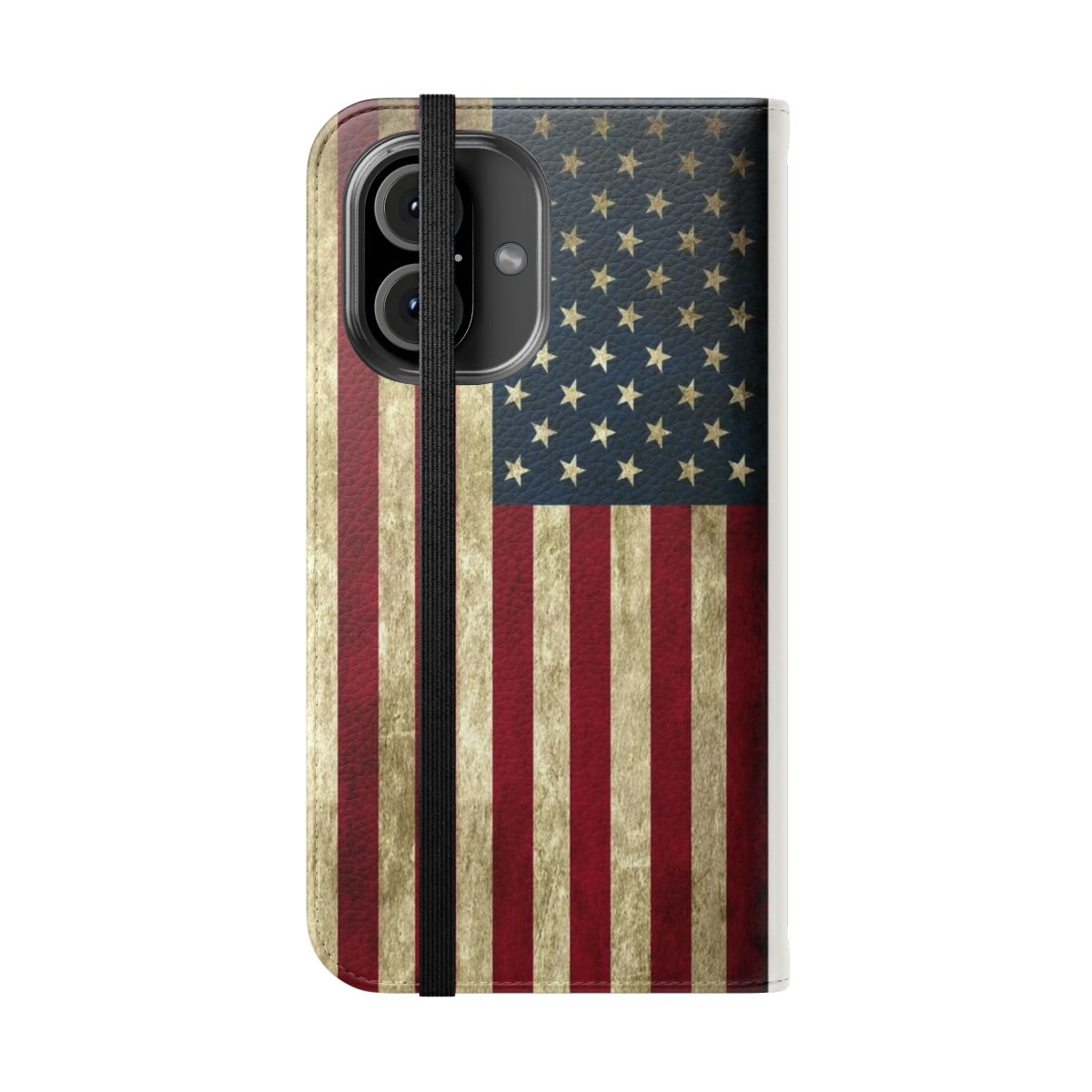 Patriotic American flag design flip phone case - Folded Front