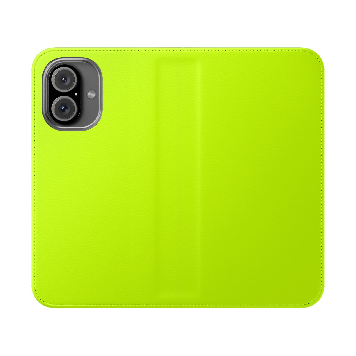 Vibrant lime green flip cover phone case