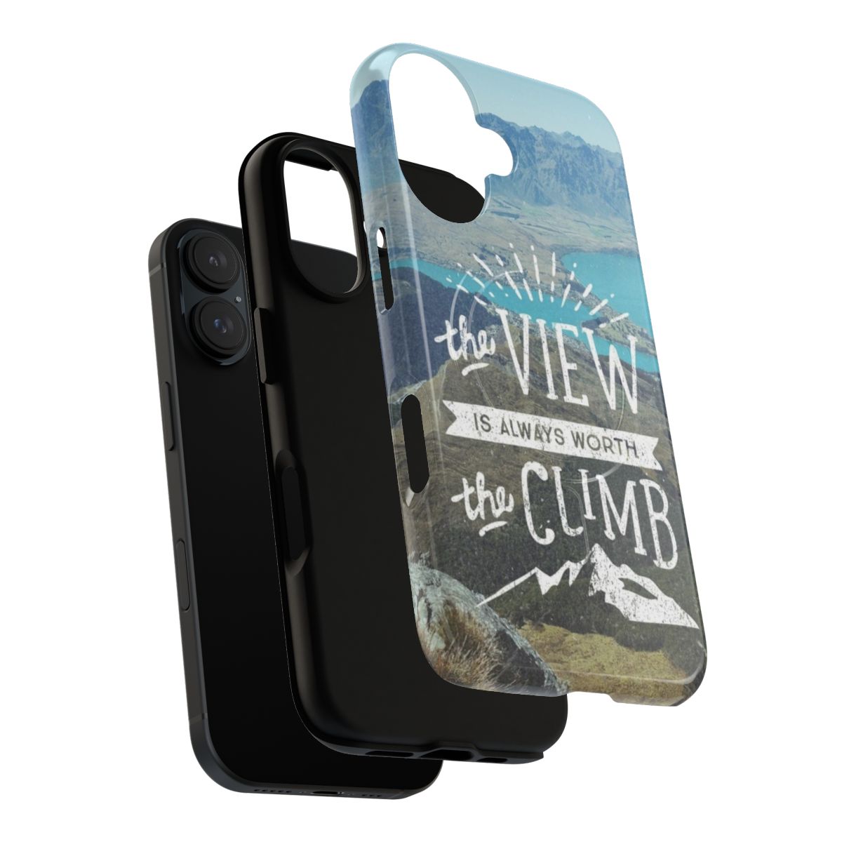 Magnetic tough phone case with mountain, landscape, and nature inspired designs - Layers