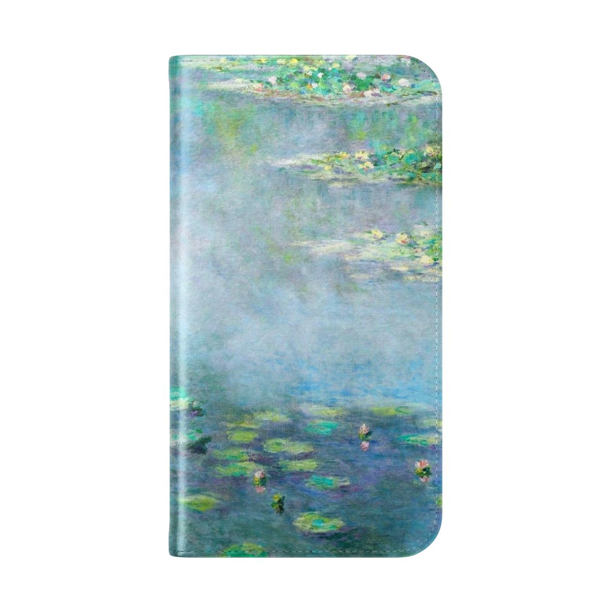 Stylish phone case featuring Monet's iconic Water Lilies painting - Folded Back