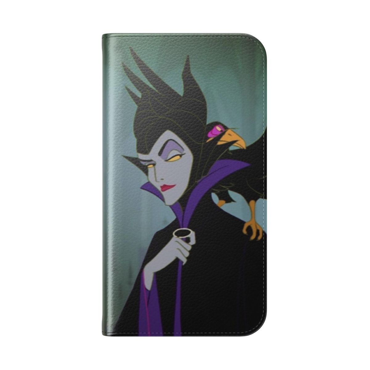 Maleficent and Diablo-themed flip phone case cover with stylish design - Folded Back