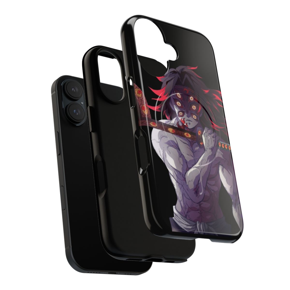 Anime-inspired Kokushibo shirtless magnetic tough phone case - Layers