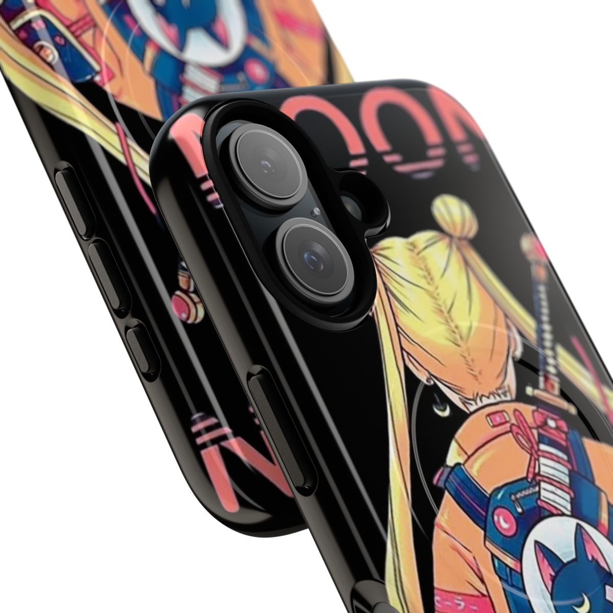 Stylish Sailor Moon inspired magnetic tough phone case - Detail