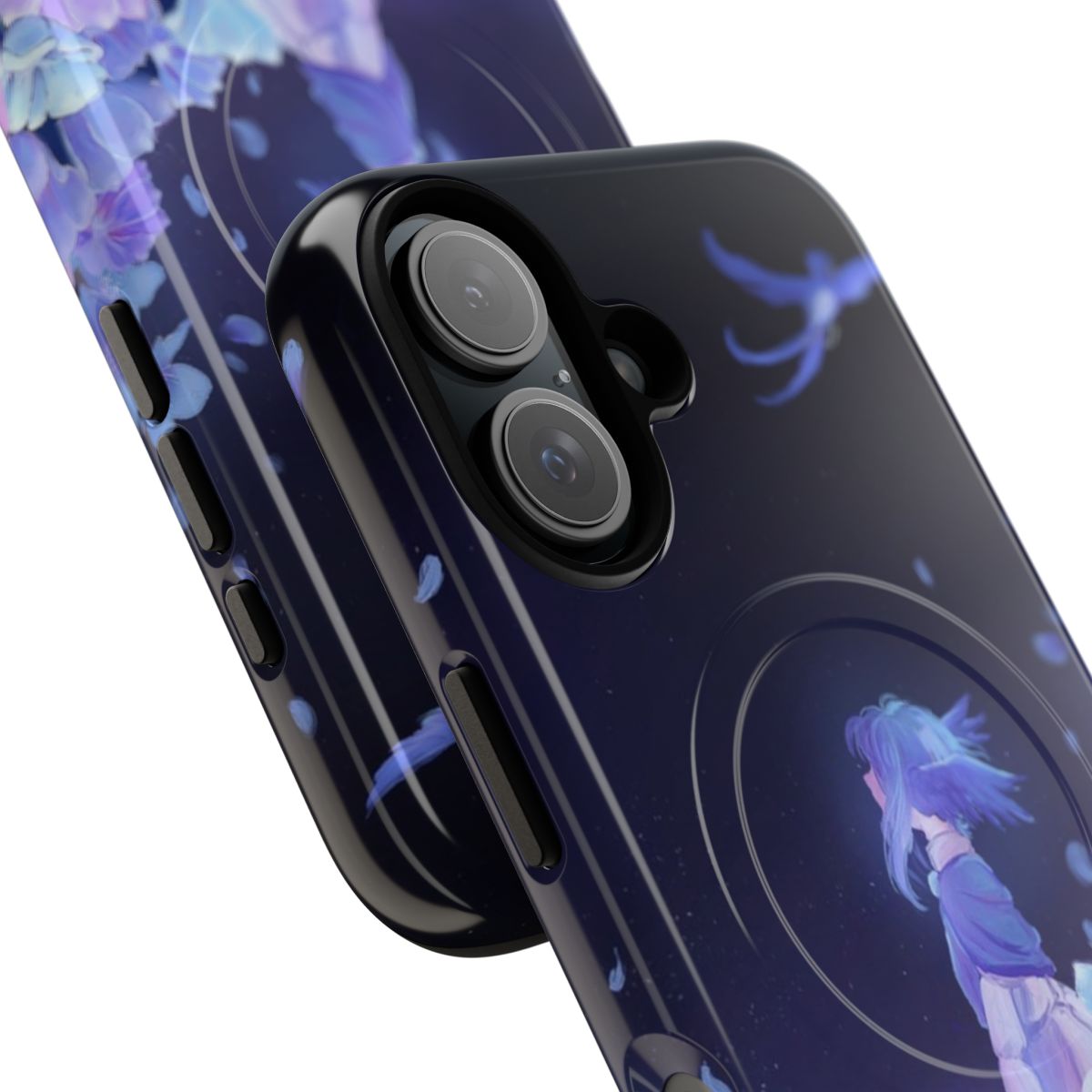 Stylish phone case featuring a floral design inspired by the game FFXIV - Detail