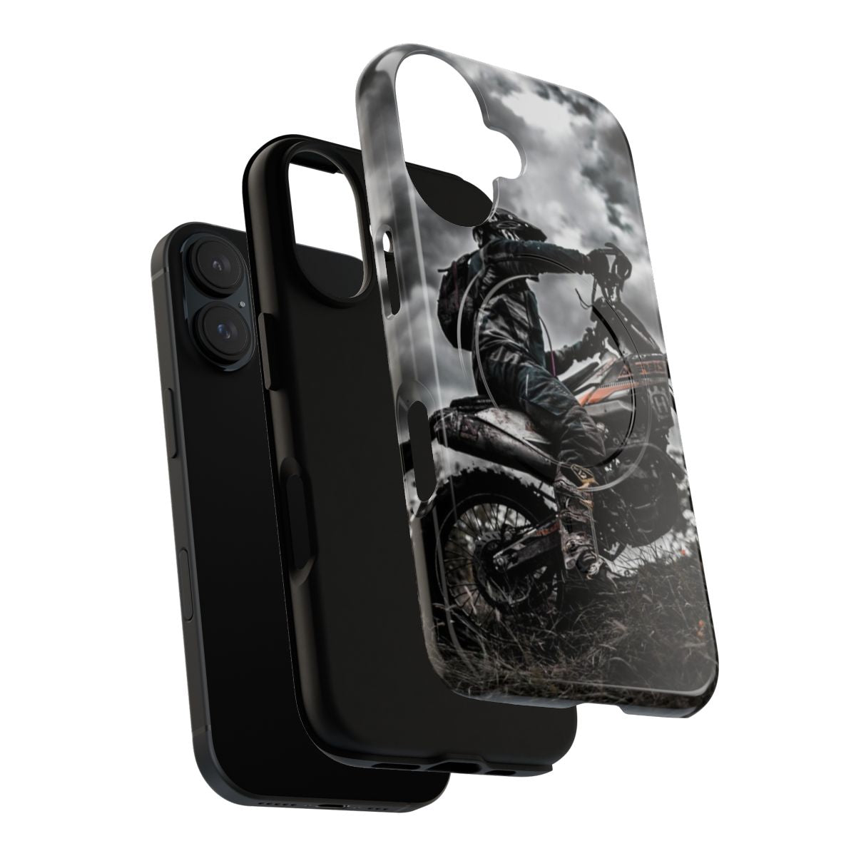 Durable and protective magnetic phone case for enduro racers and extreme motorcycle enthusiasts - Layers