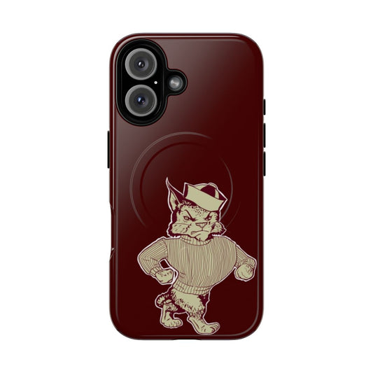 Retro-style magnetic tough phone case featuring the Texas State University logo