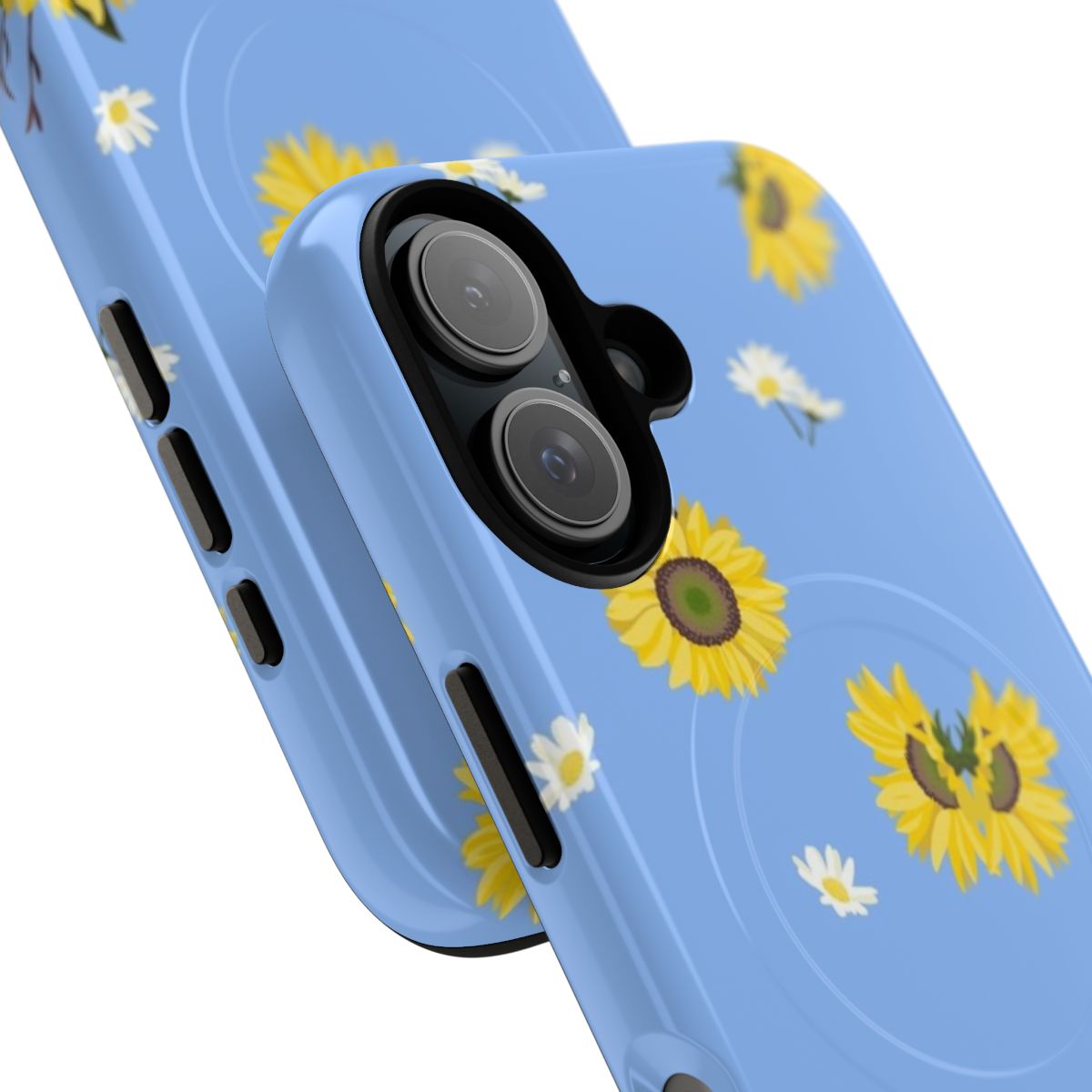 Sunflower pattern magnetic tough phone case - Detail