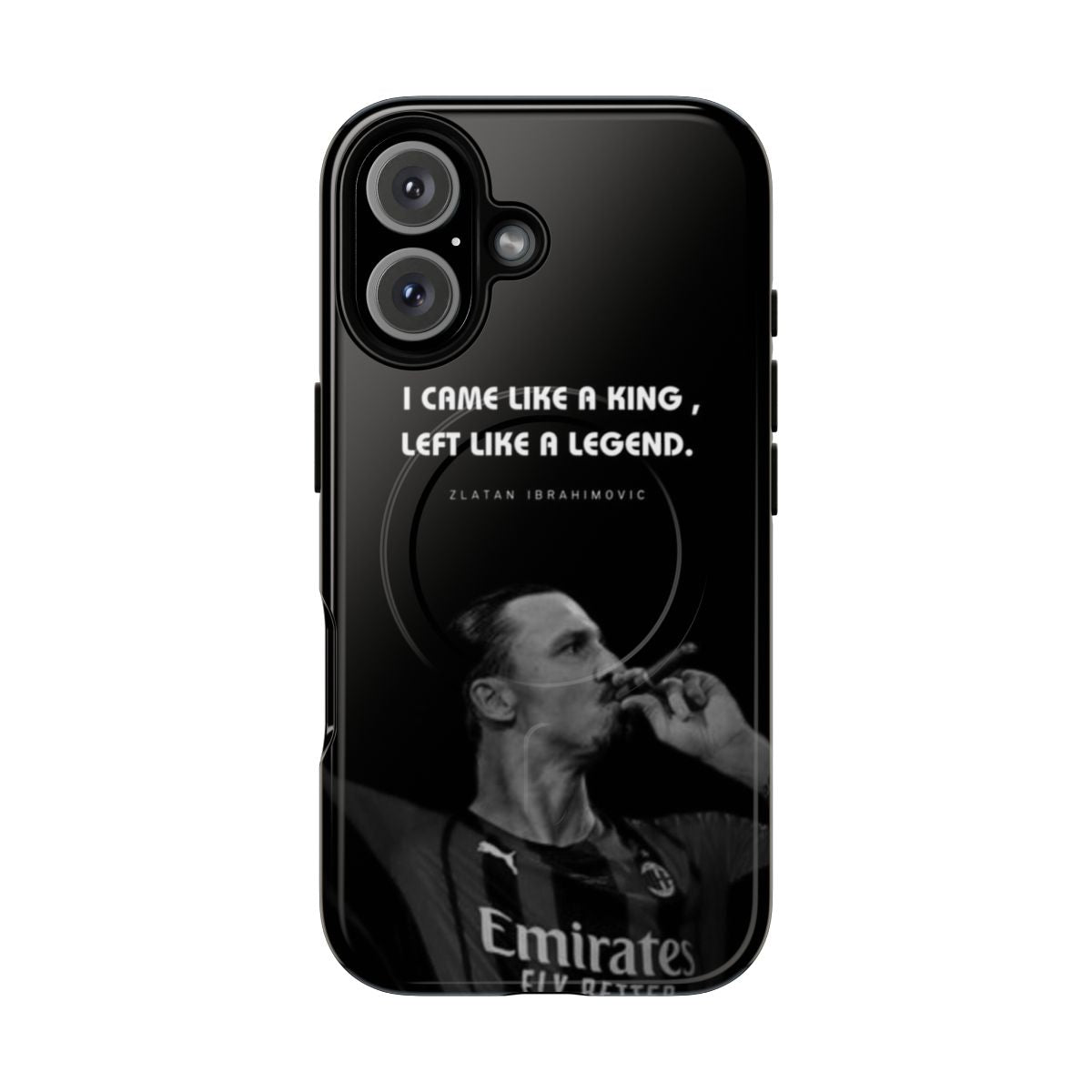 Zlatan Ibrahimovic inspirational quote portrait on a tough phone case