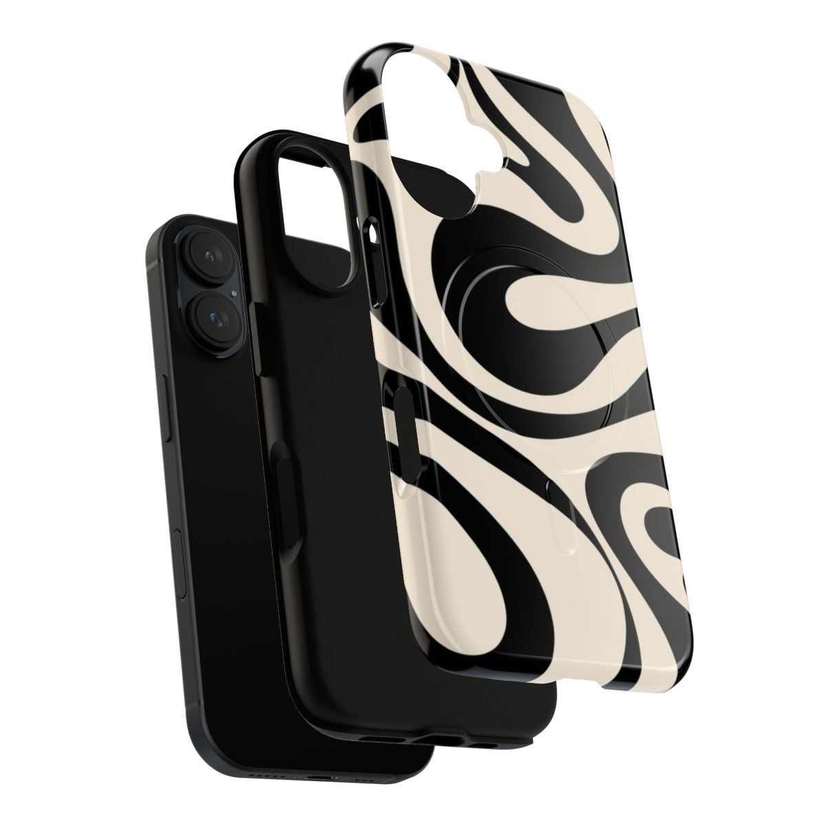 Mod Swirl Retro Abstract Pattern Magnetic Phone Case - Layers