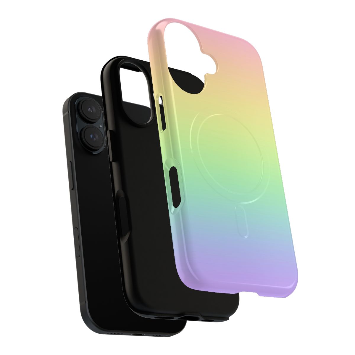 Pastel rainbow gradient magnetic tough phone case - Layers