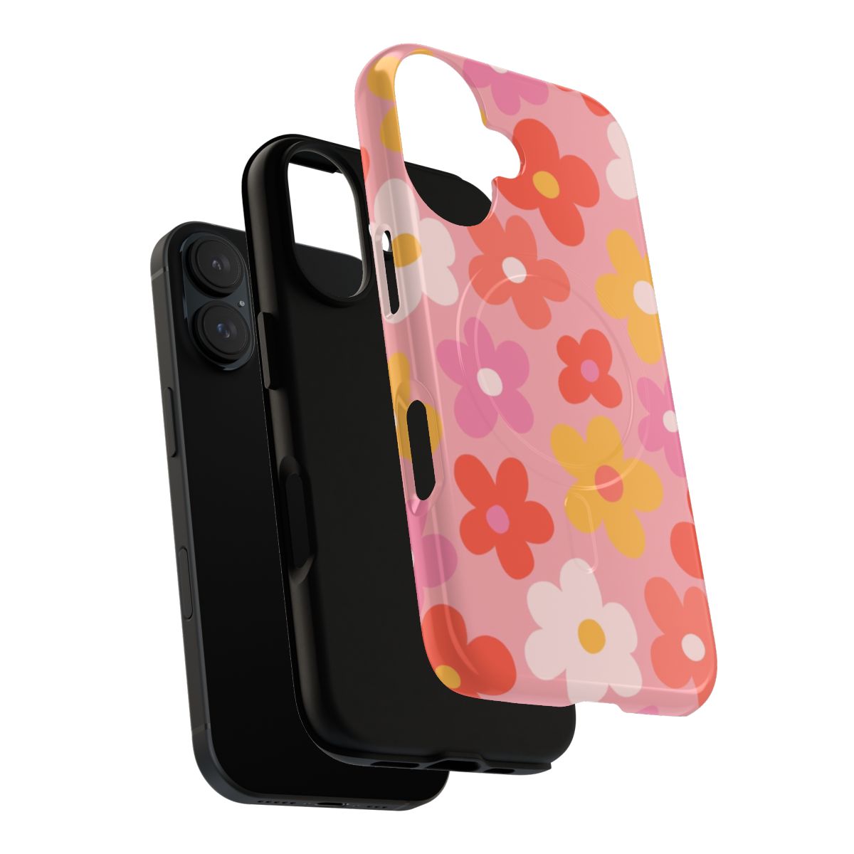 Colorful floral phone case with a groovy, retro design - Layers