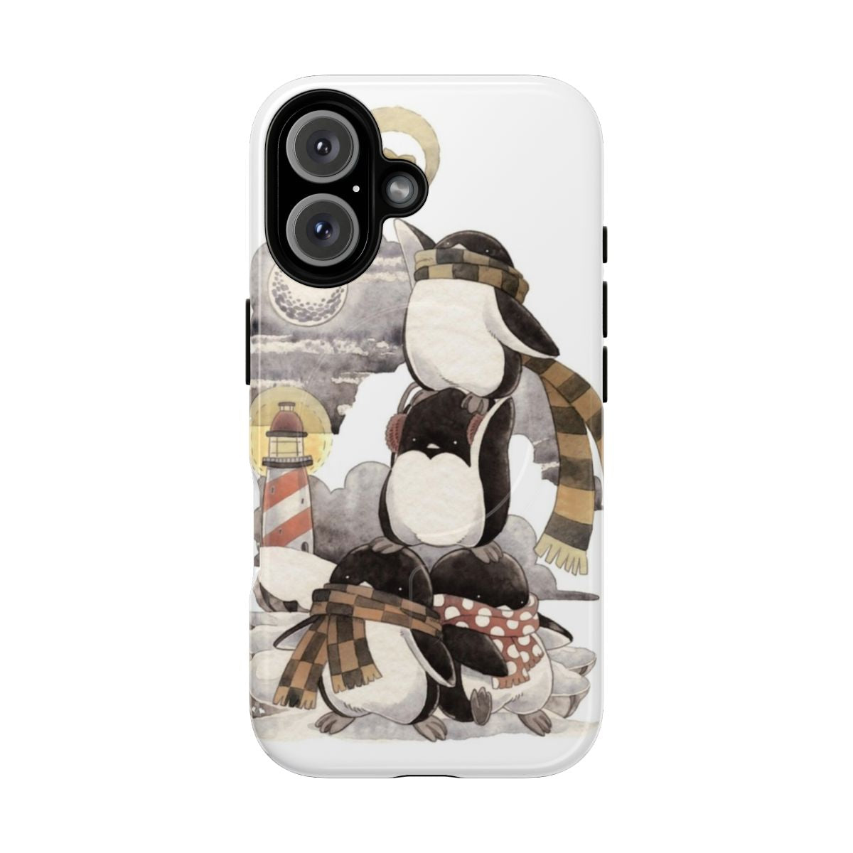 Penguin-themed magnetic and tough phone case