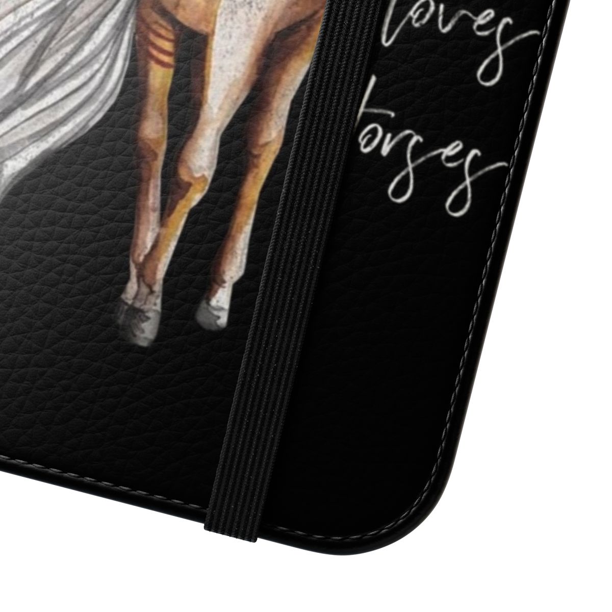 Horse lover phone case with a vibrant horse design - Close Up