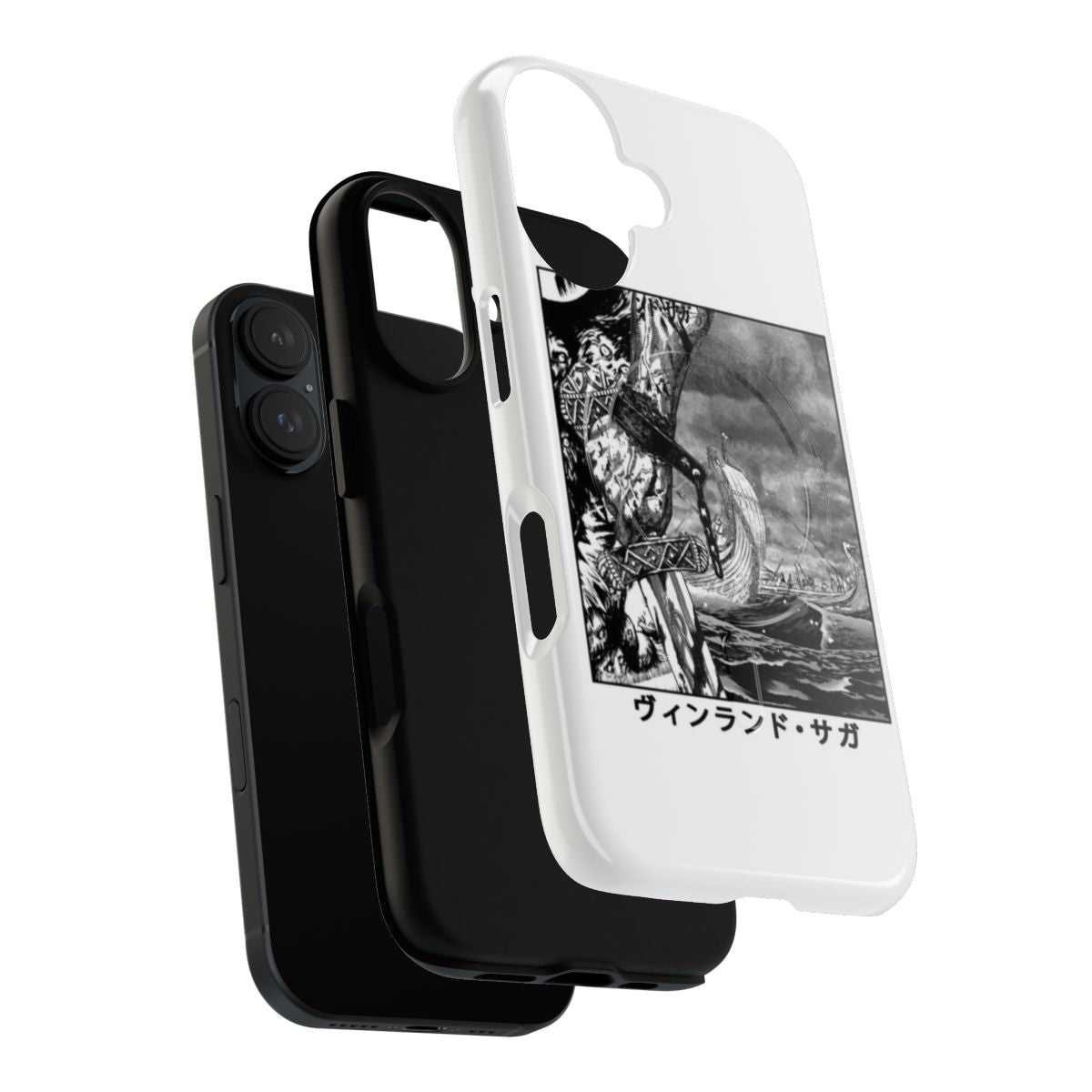 Vinland Saga inspired magnetic phone case with dark and edgy design - Layers