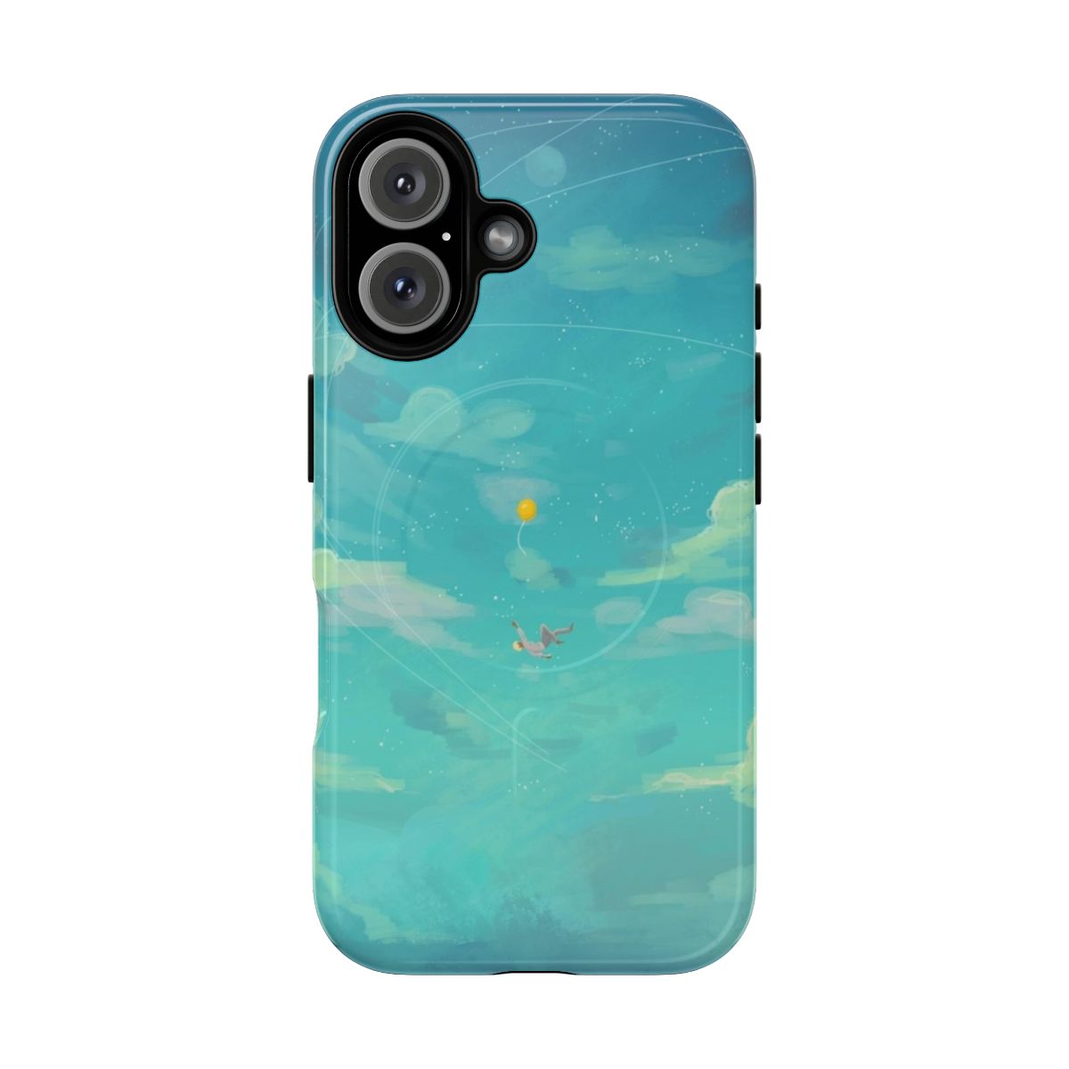 Artistic blue and sky-themed magnetic tough phone case with BTS and Jimin imagery