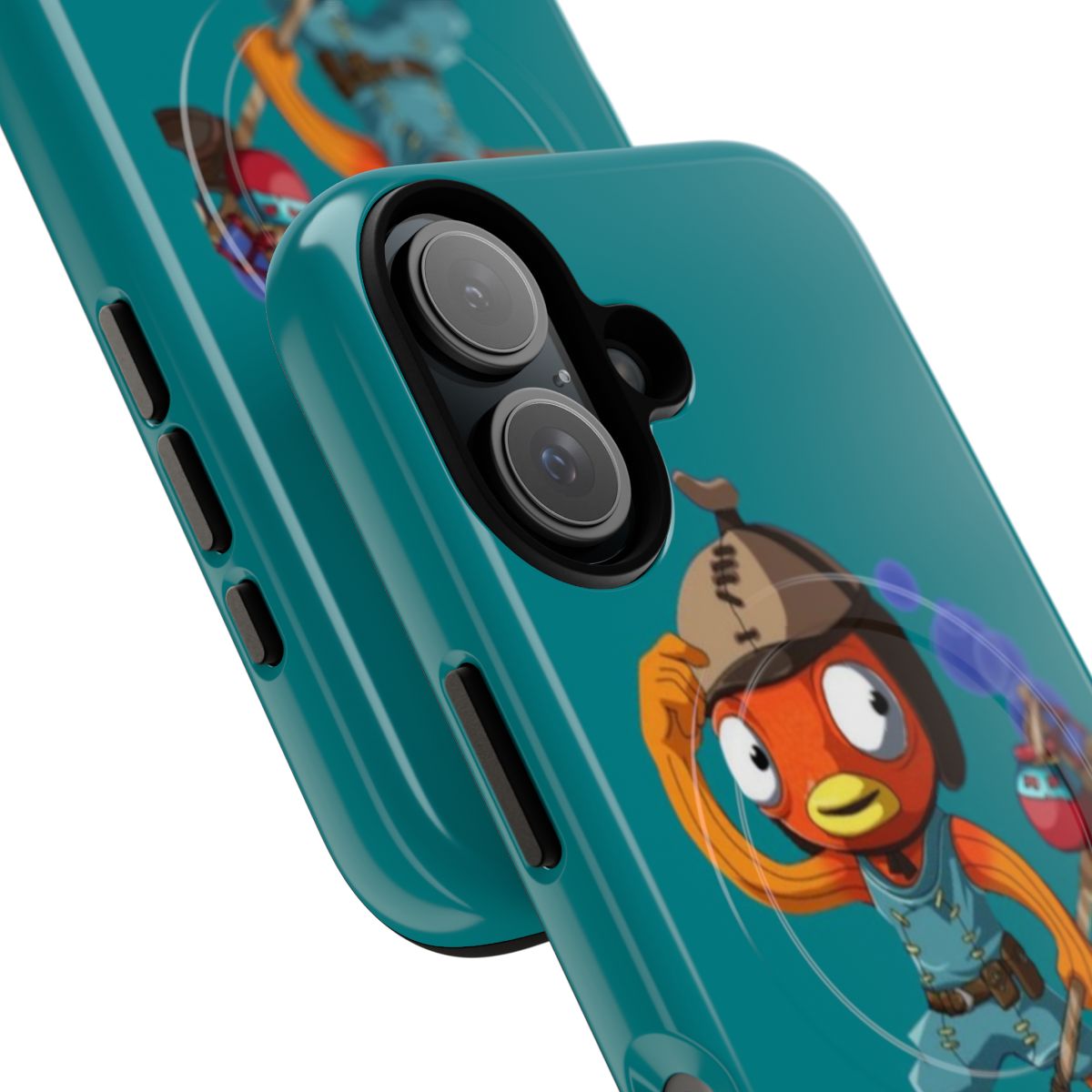 Magnetic tough phone case with meme and Fortnite-inspired graphics and designs - Detail