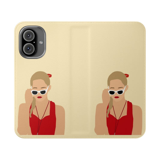 A vibrant pop art phone case featuring the iconic character Wendy Peffercorn from the classic '90s movie The Sandlot.