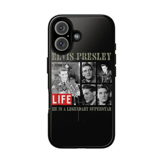 Vintage Picture Magnetic Tough Phone Case featuring Elvis Presley Artwork