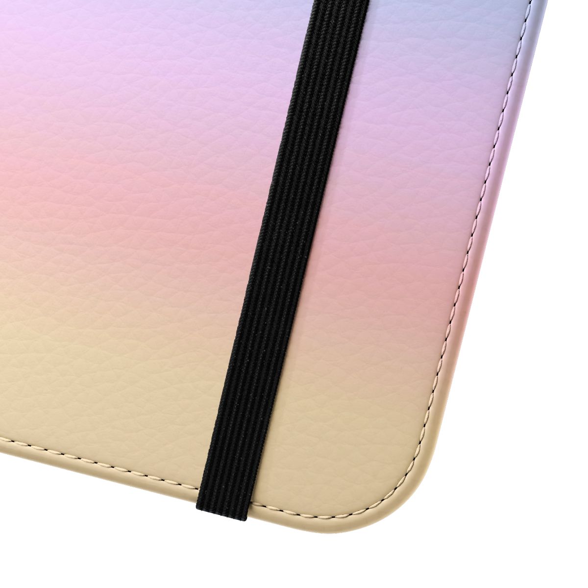 Pastel gradient flip phone case with a colorful, cute, and fun design perfect for summer - Close Up