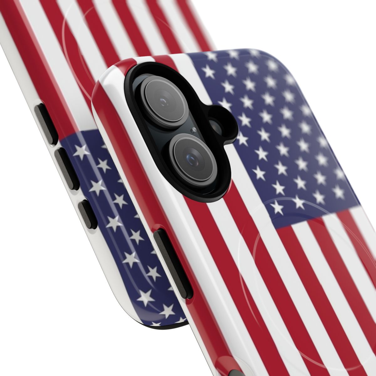 Patriotic USA American flag-themed magnetic tough phone case - Detail