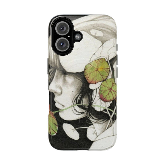 Nature-Inspired Magnetic Tough Phone Case featuring pencil, watercolor, and leaf designs