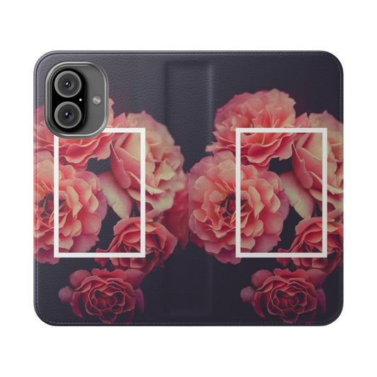 Floral Rectangle Flip Cover Phone Case for The 1975 Fans