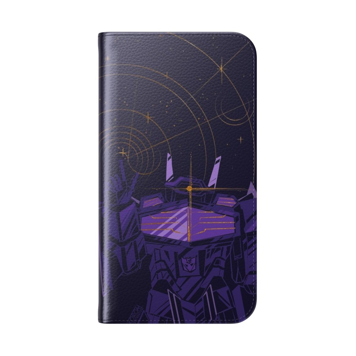 Shockwave-themed flip cover phone case for your mobile device - Folded Back