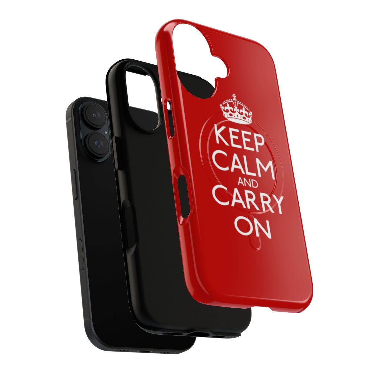 Vintage World War 2 inspired magnetic tough phone case with "Keep Calm and Carry On" slogan - Layers