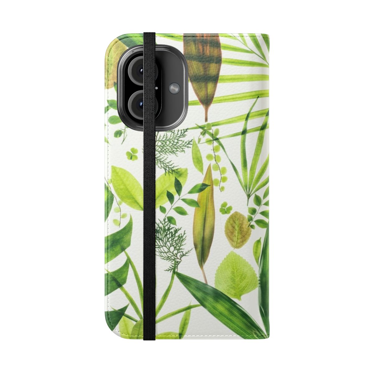 Close-up photo of a lush, green foliage phone case - Folded Front