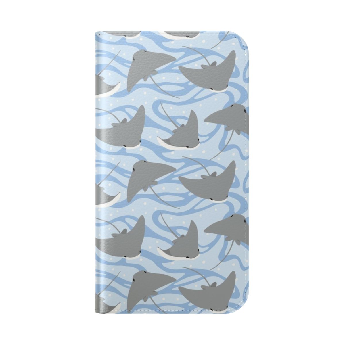 Stingray and cownose ray illustration on a colorful phone case - Folded Back